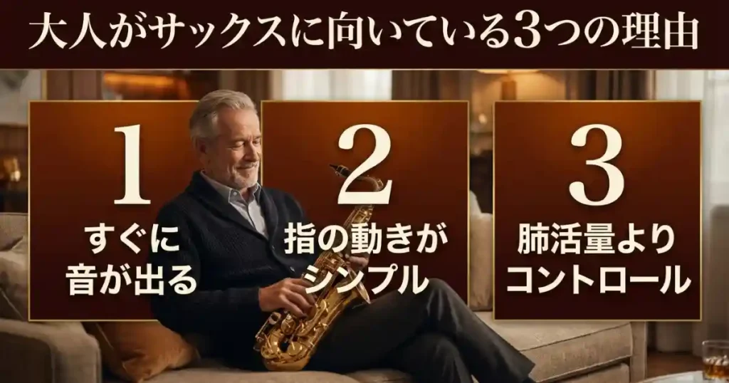 サックスが「大人に向いている」3つの理由