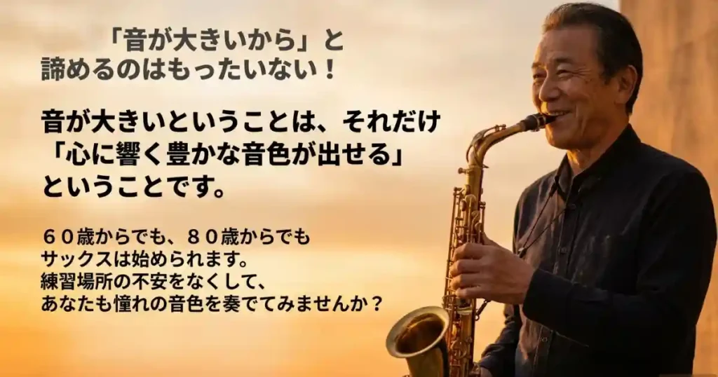 「サックスの音がうるさいから無理」はもったいない