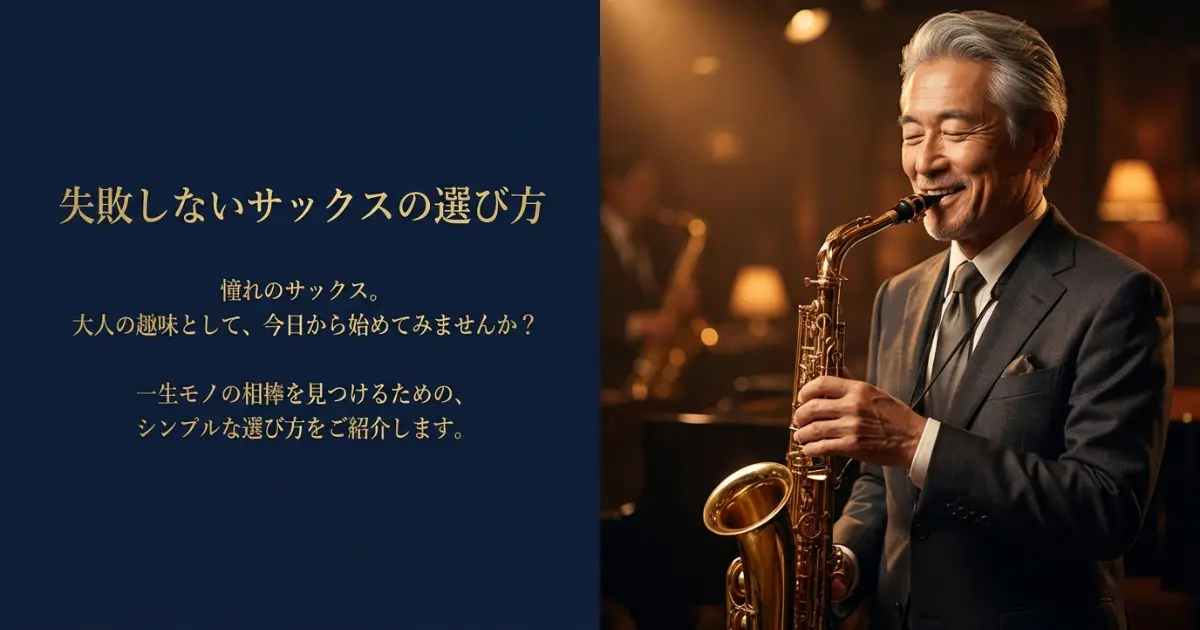 【予算別】大人のアルトサックスの選び方|初心者におすすめの3モデルを比較