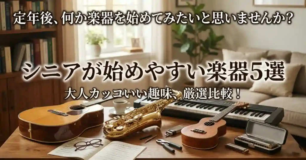 定年後の趣味に楽器を始めたい！シニアにおすすめの楽器5選【挫折しない選び方】
