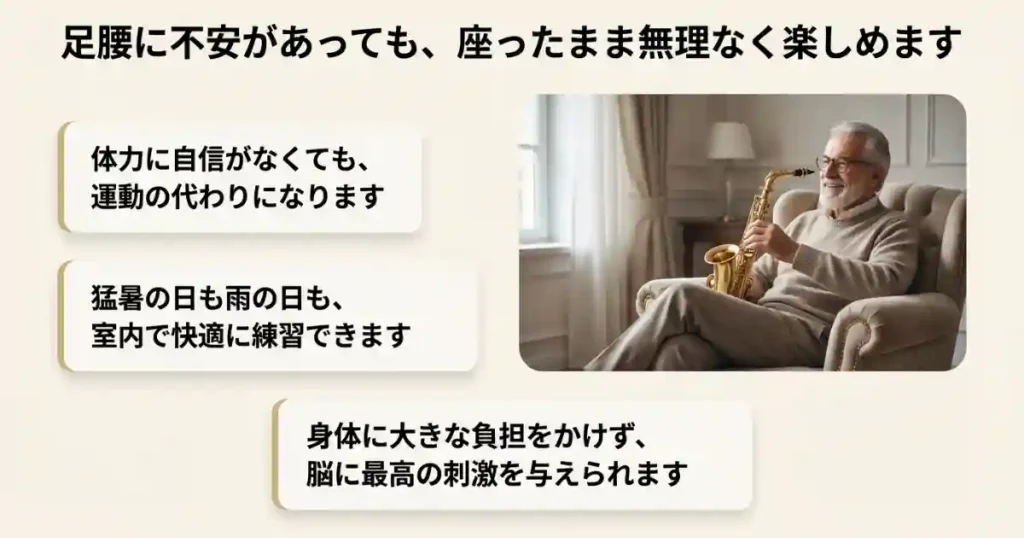 座ったままでもできる