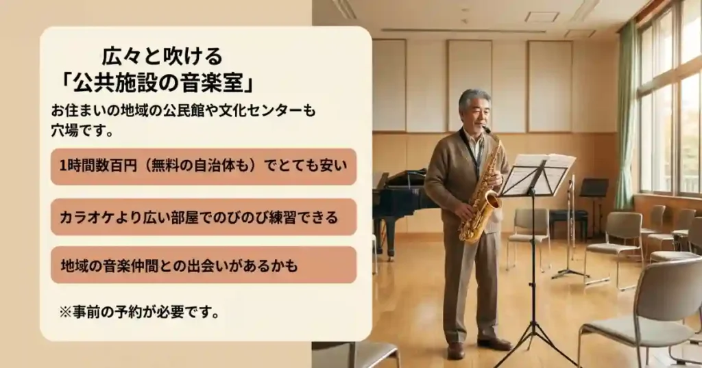 対策② 公共施設の音楽練習室を利用する