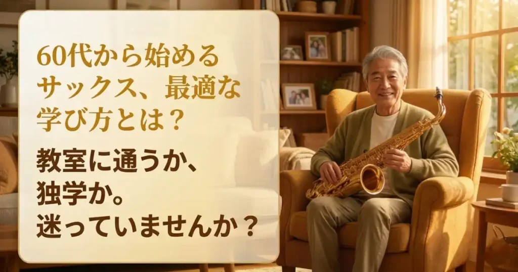 60代のサックスは教室と独学どっちがいい？シニアに最適な第3の選択肢を徹底比較！