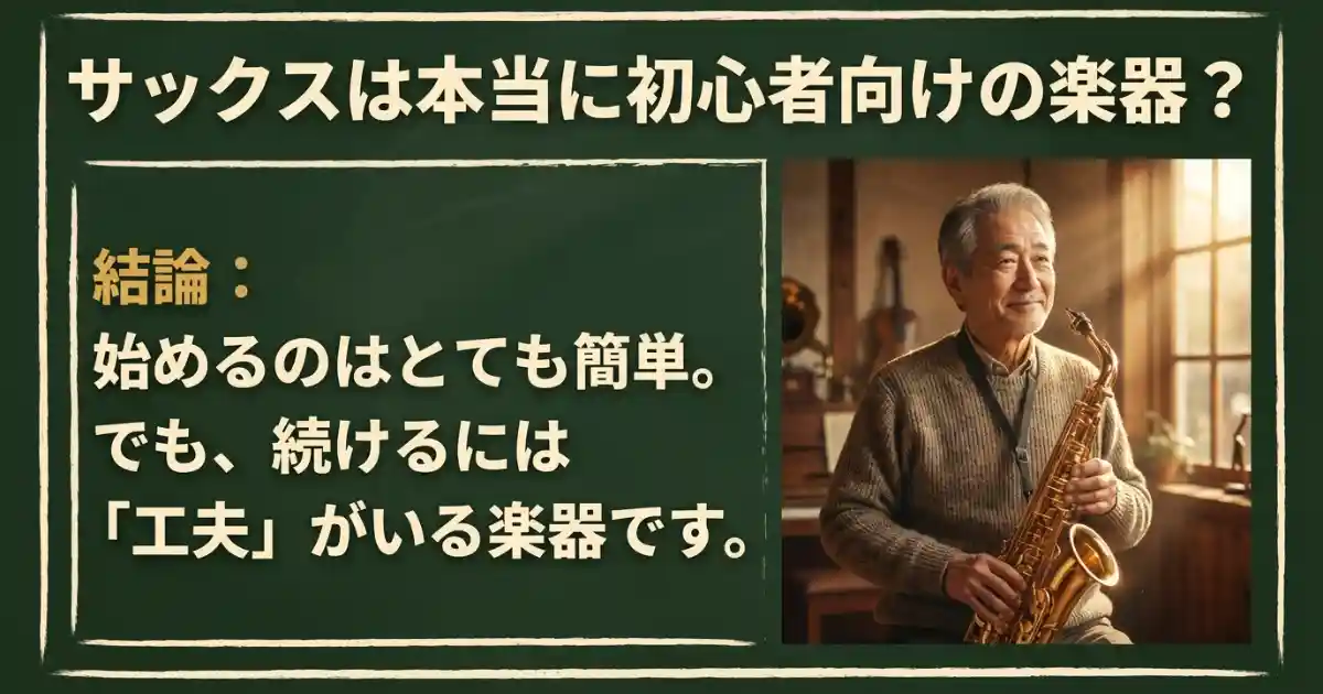 サックスは難しい？簡単？初心者がぶつかる5つの壁と乗り越え方を解説