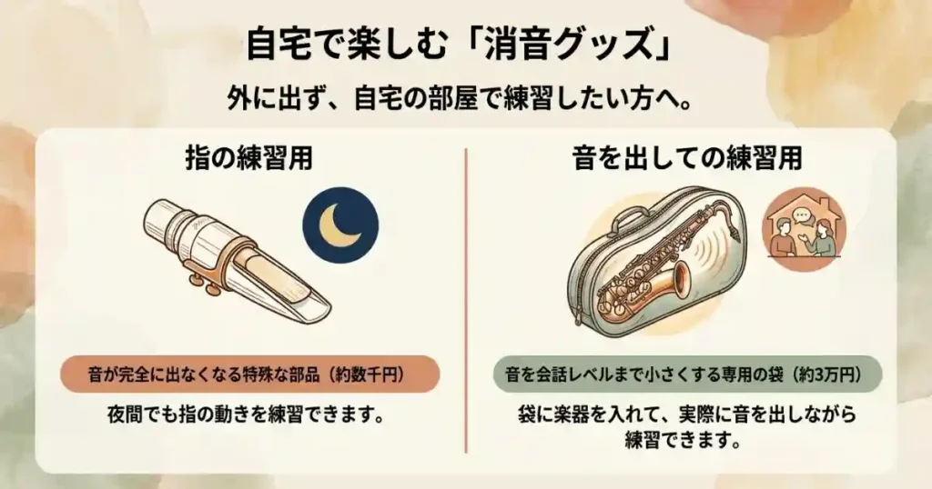 対策③ 消音グッズを使って自宅で練習する