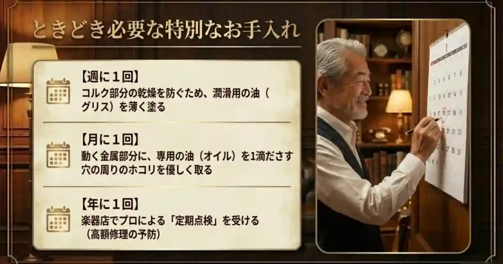 サックスは年1回は楽器店で定期メンテナンスを