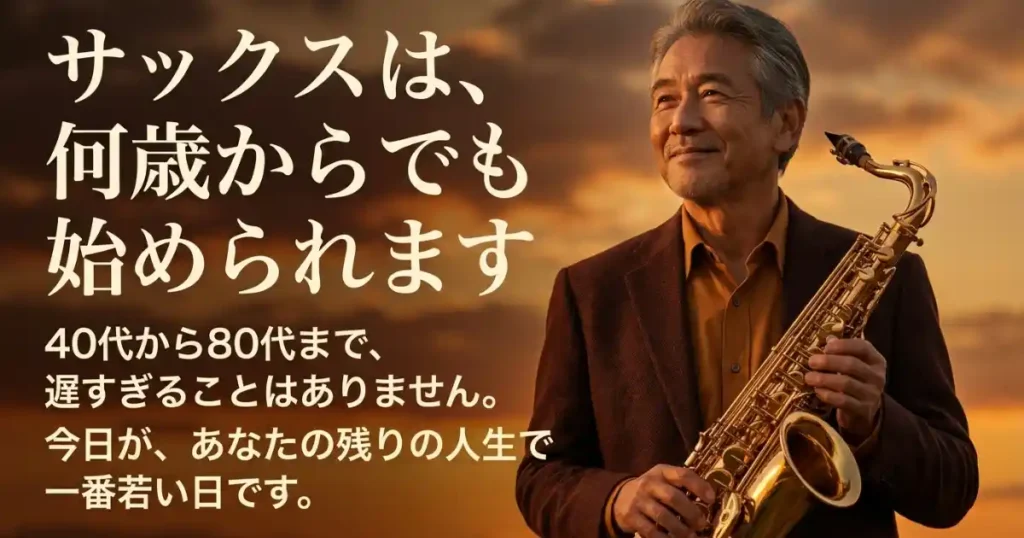 サックスは何歳から始めた方が良い？40代・50代・60代の年代別スタートガイド