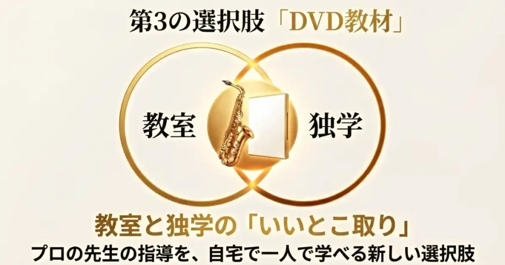 サックス教室と独学どっち？第3の選択肢はDVD・オンライン教材