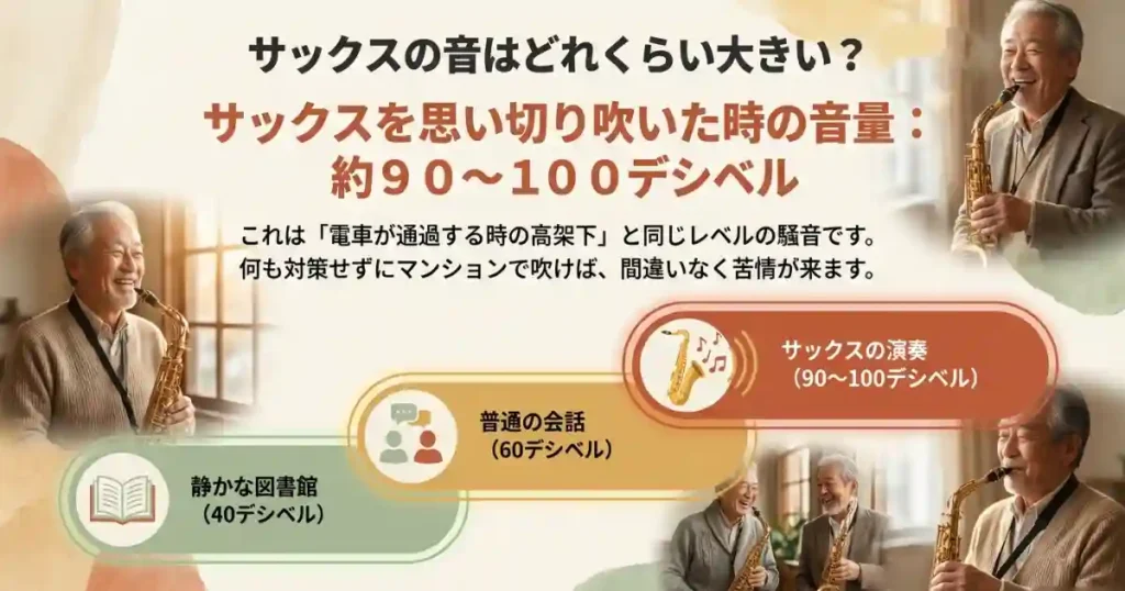 まずはサックスの音はどのくらいうるさいのか？その大きさを知ろう