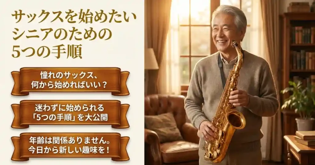 サックスを独学で始めたい！何から始める？初心者のための5ステップ