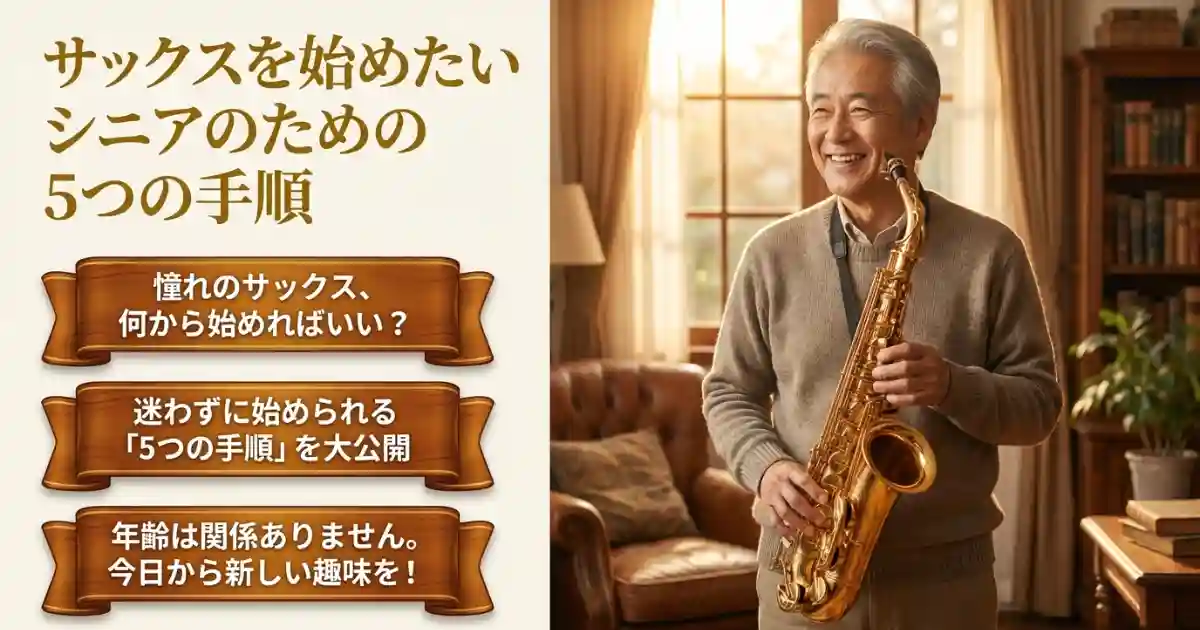 サックスを独学で始めたい!何から始める?初心者のための5ステップ