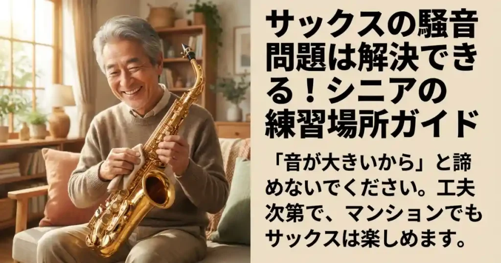サックスの音がうるさい？シニアでもできる練習場所と騒音対策5選