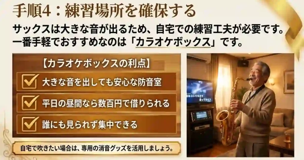 練習場所を確保する