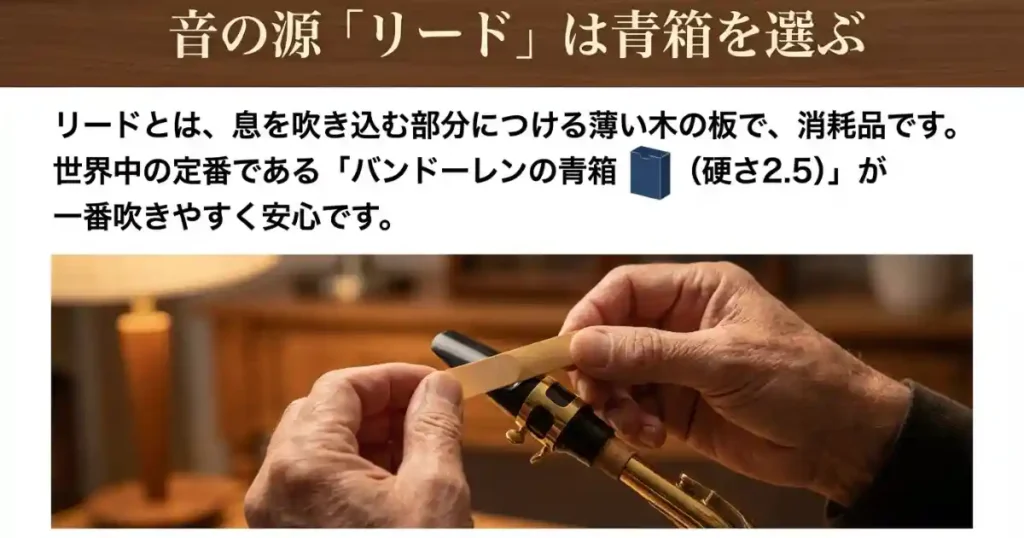 サックス初心者が最初に揃えるもの②:リード