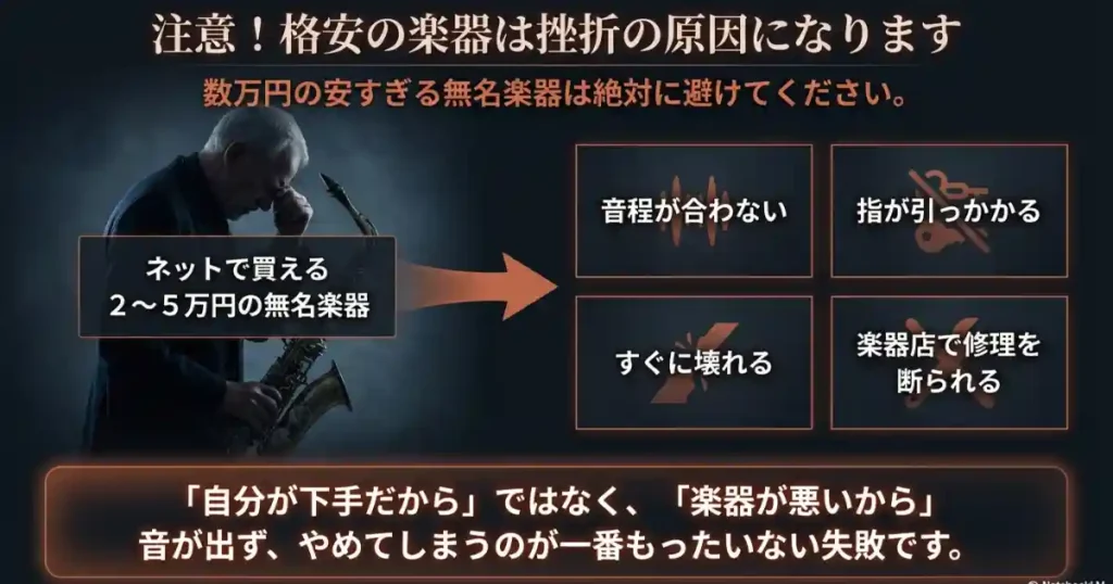 アルトサックス初心者が絶対に避けるべきサックス